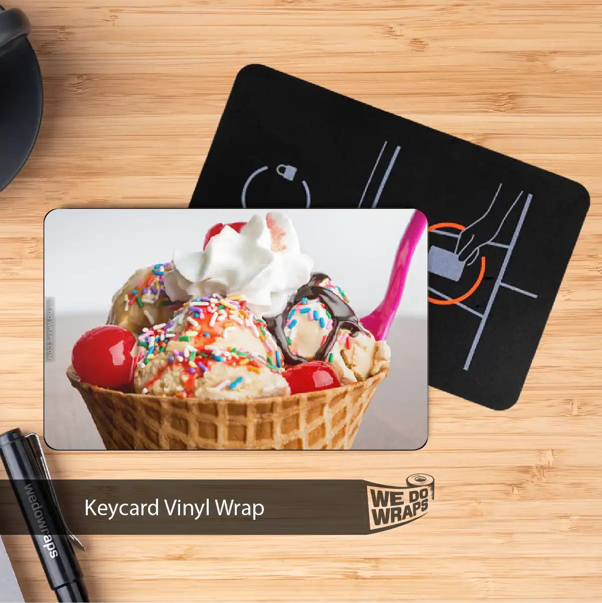 Sundae Tesla Keycard Decal