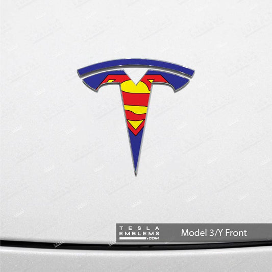 Superman Tesla Emblem Decals (Front + Back)