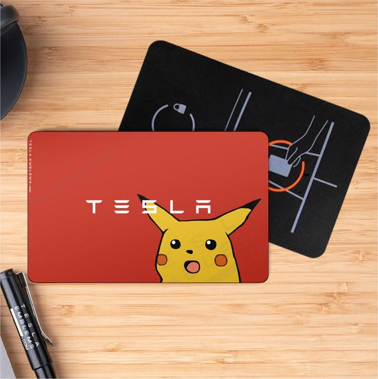 Surprised Pikachu Tesla Keycard Decal