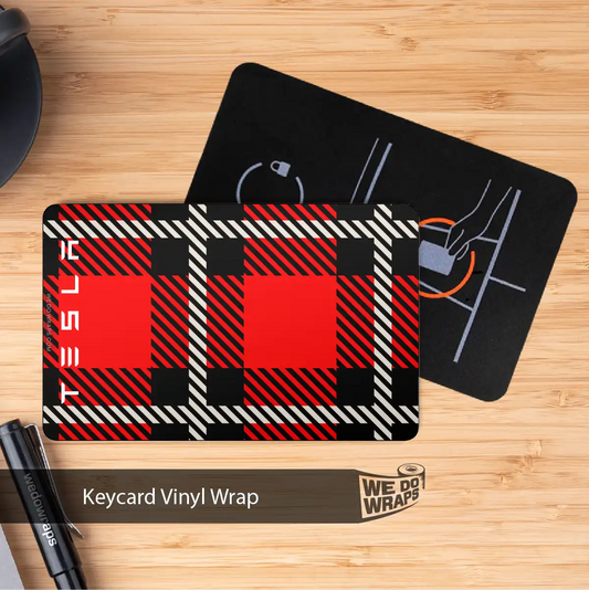 Tartan Plaid Tesla Keycard Decal