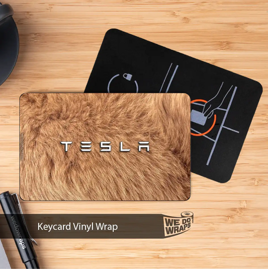 Teddy Bear Fur Tesla Keycard Decal