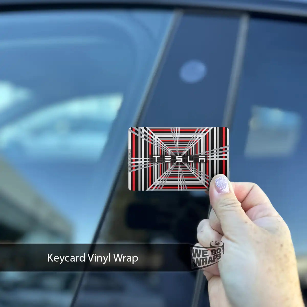Tesla Plaid Tesla Keycard Decal