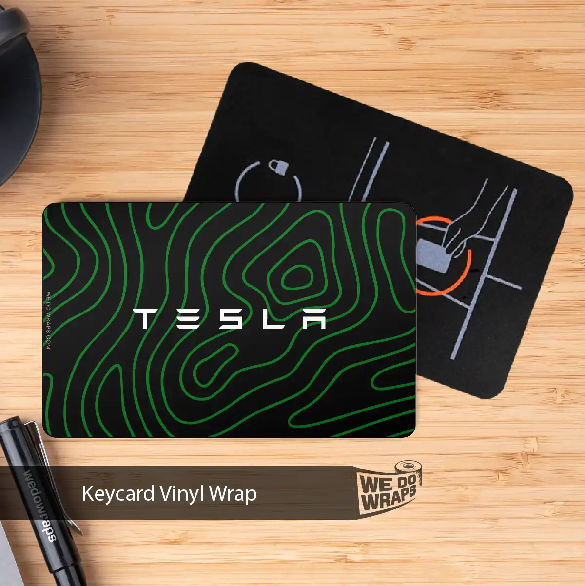 Topography Camo Tesla Keycard Decal