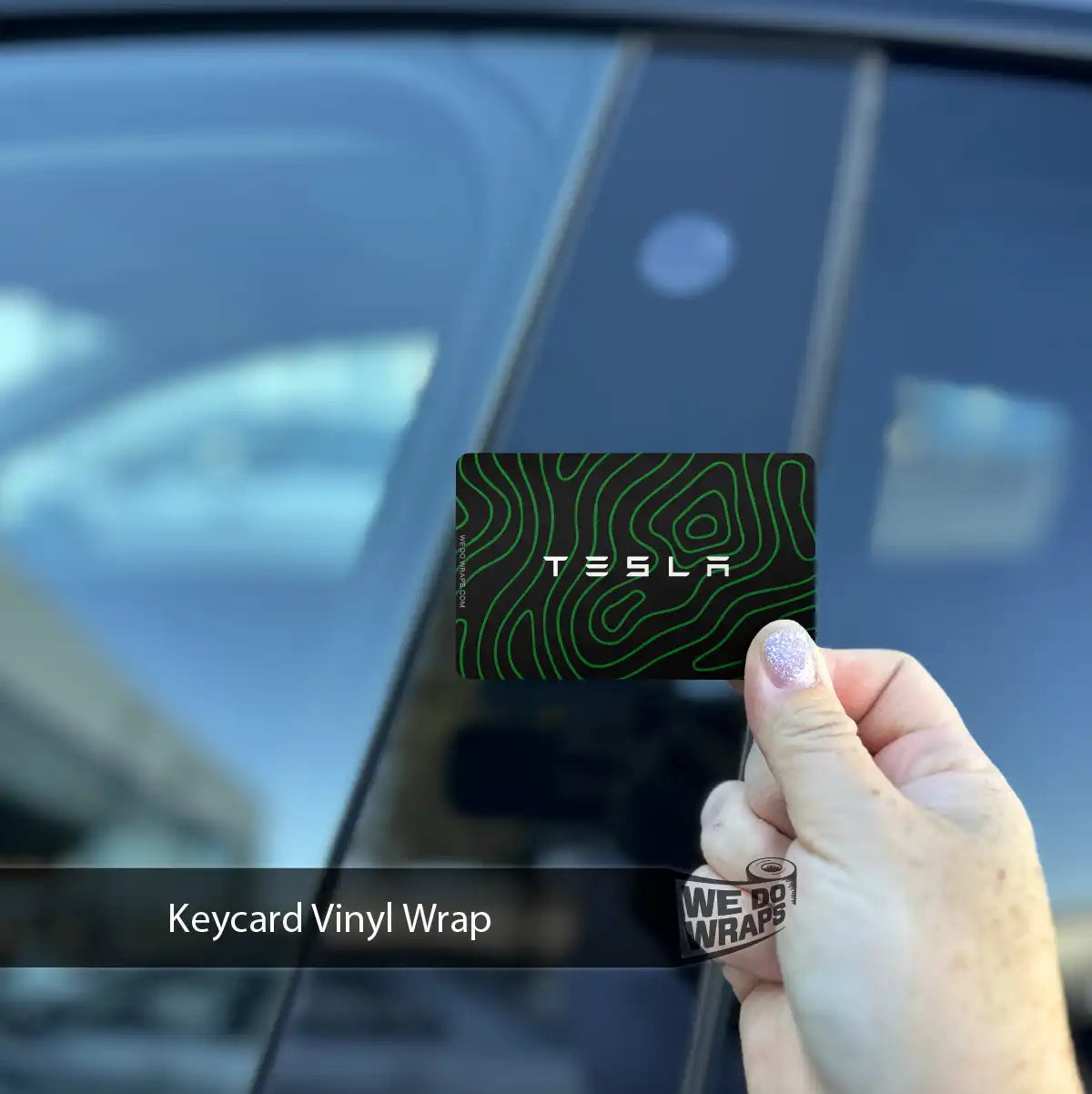 Topography Camo Tesla Keycard Decal