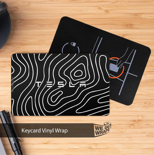 Topography Camo Tesla Keycard Decal