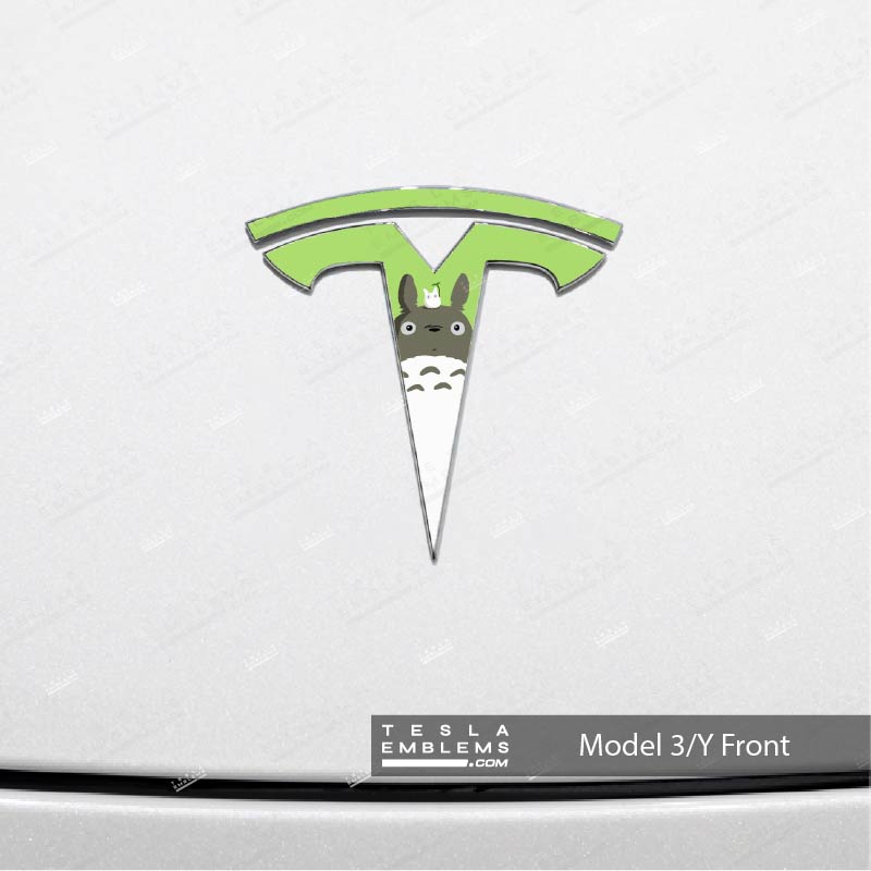 Totoro Tesla Emblem Decals (Front + Back)