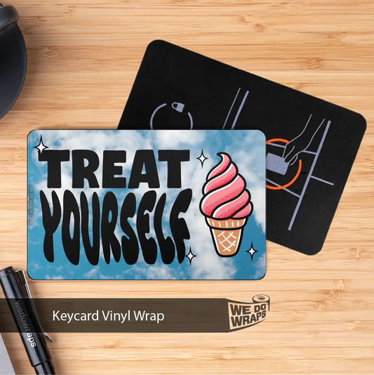 Treat Yourself Tesla Keycard Decal