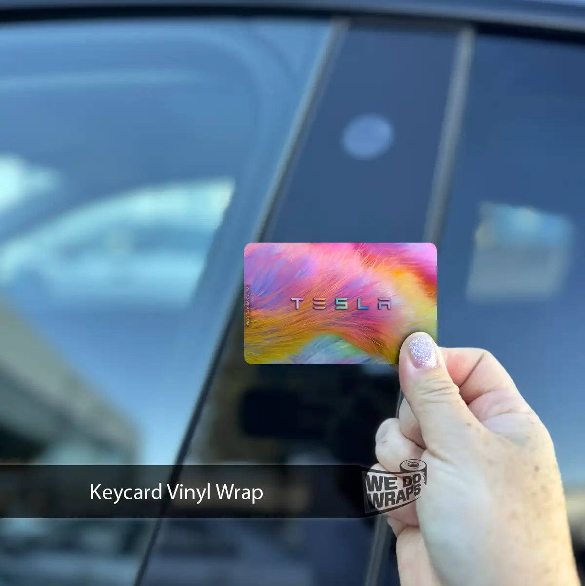 Unicorn Mane Tesla Keycard Decal