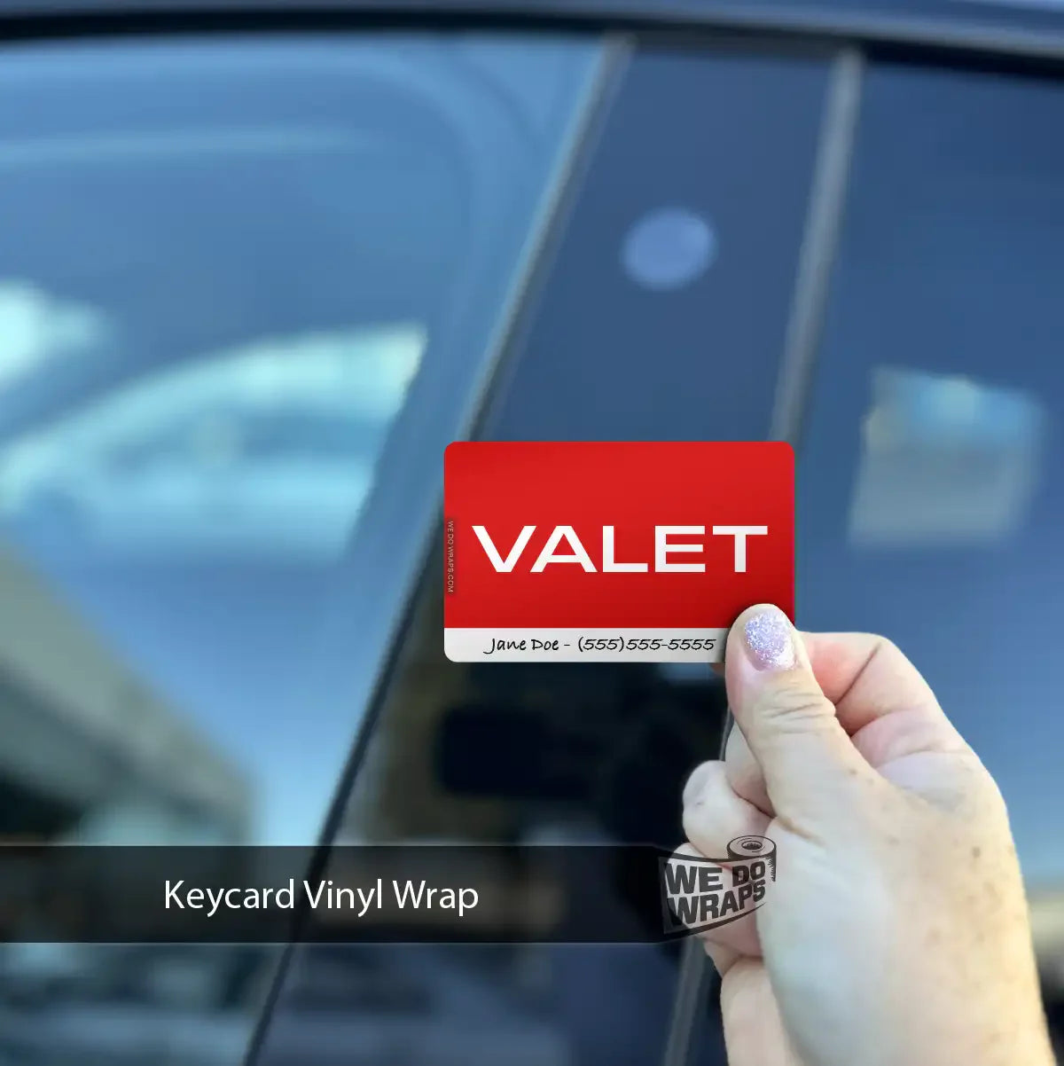 Valet Tesla Keycard Decal