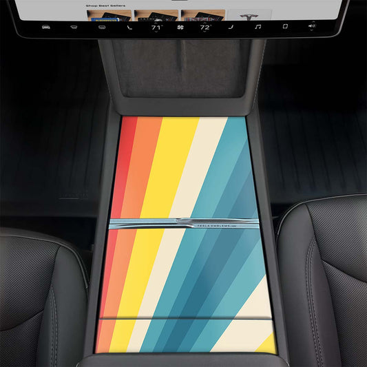 Wave Rider Stripes | Tesla Center Console Wrap Kit | MY 2026+ "Juniper"