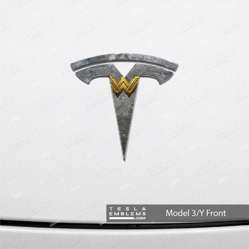 Wonder Woman Tesla Emblem Decals (Front + Back)
