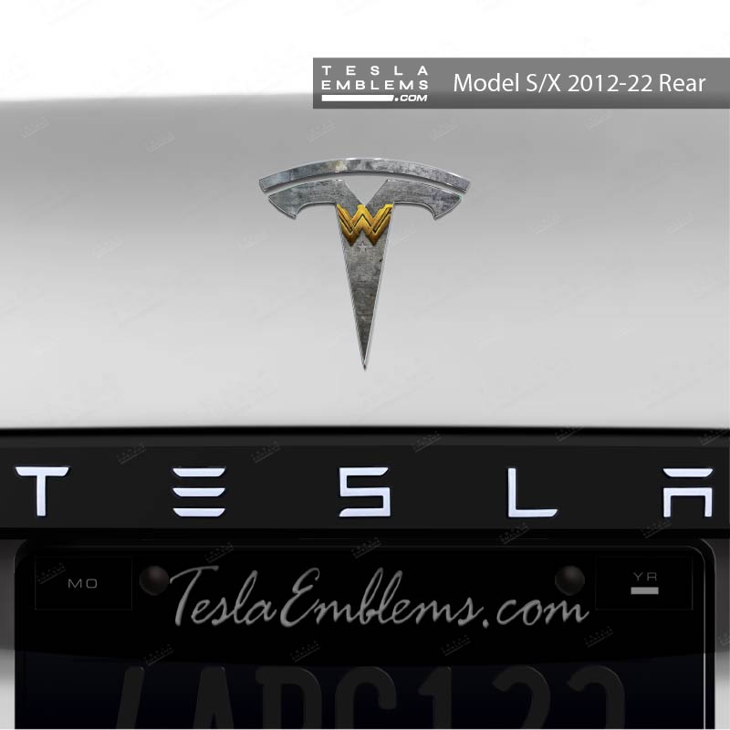 Wonder Woman Tesla Emblem Decals (Front + Back)