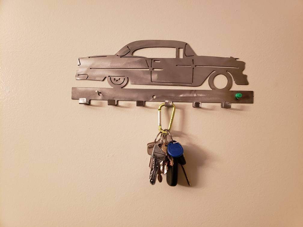 Chevy Bel-Air Keychain Rack – Steel Wall Mounted Classic Car Organizer