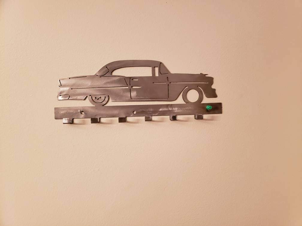 Chevy Bel-Air Keychain Rack – Steel Wall Mounted Classic Car Organizer