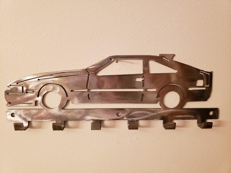 MK2 Toyota Celica Supra Key Hanger – Steel Wall Mounted Key Rack – Sport Coupe Organizer 12"x6" Garage Car Decor