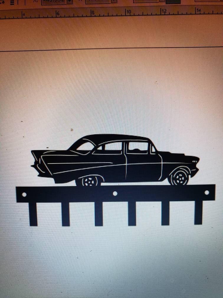 Chevy Bel-Air Keychain Rack – Steel Wall Mounted Classic Car Organizer