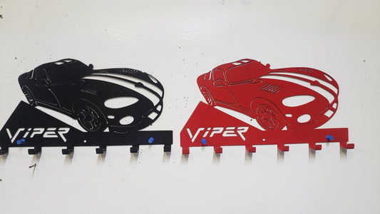 Dodge Viper Keychain Rack – Steel Wall Mounted American Muscle Organizer