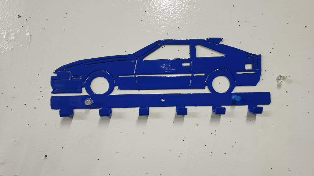 MK2 Toyota Celica Supra Key Hanger – Steel Wall Mounted Key Rack – Sport Coupe Organizer 12"x6" Garage Car Decor