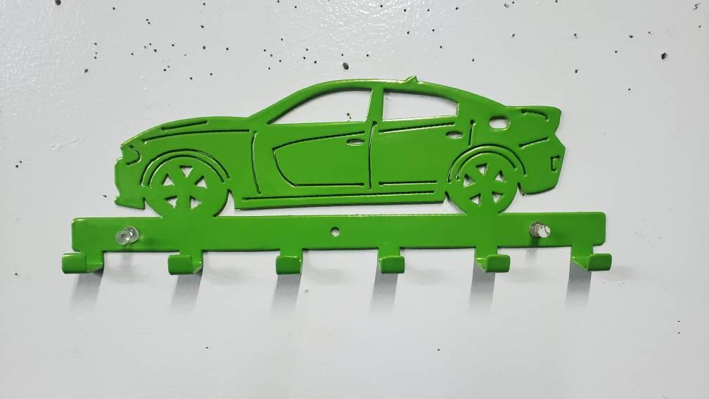 Dodge Charger Keychain Rack – Steel Wall Mounted Muscle Car Organizer