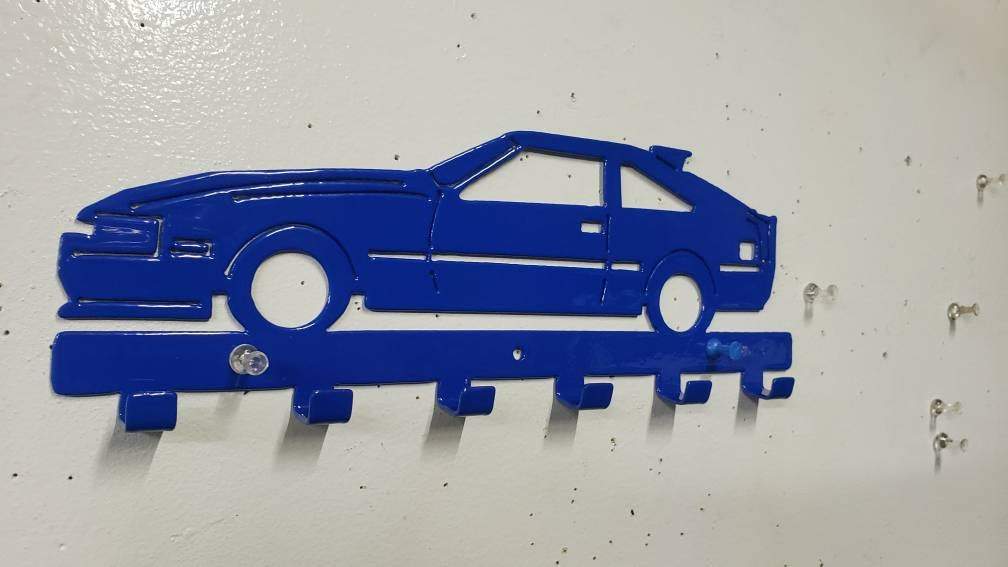 MK2 Toyota Celica Supra Key Hanger – Steel Wall Mounted Key Rack – Sport Coupe Organizer 12"x6" Garage Car Decor