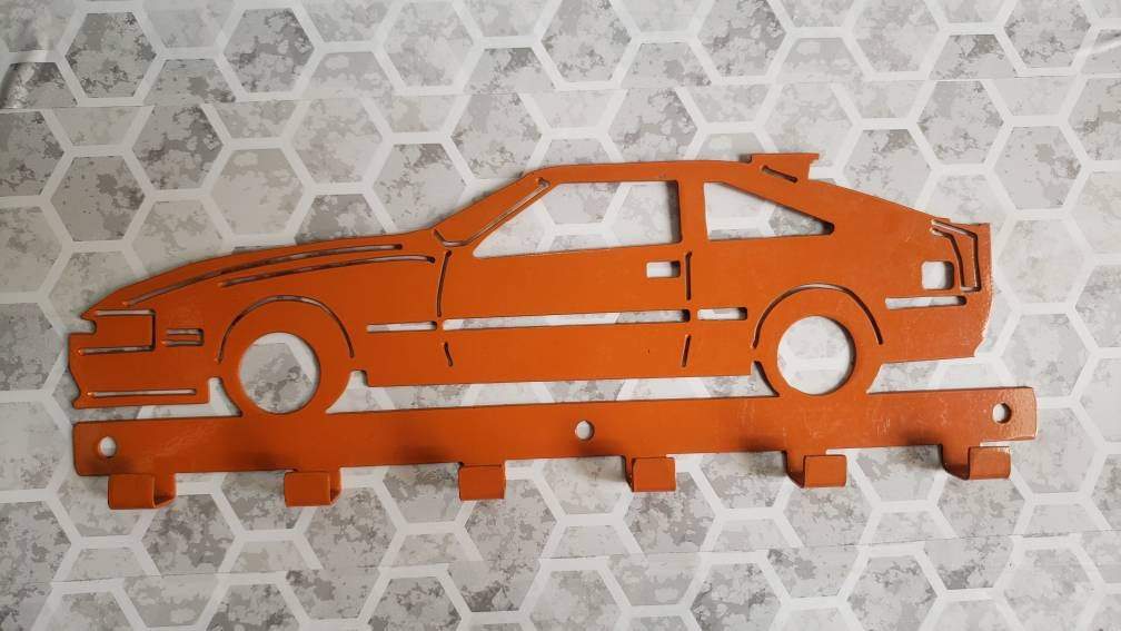 MK2 Toyota Celica Supra Key Hanger – Steel Wall Mounted Key Rack – Sport Coupe Organizer 12"x6" Garage Car Decor