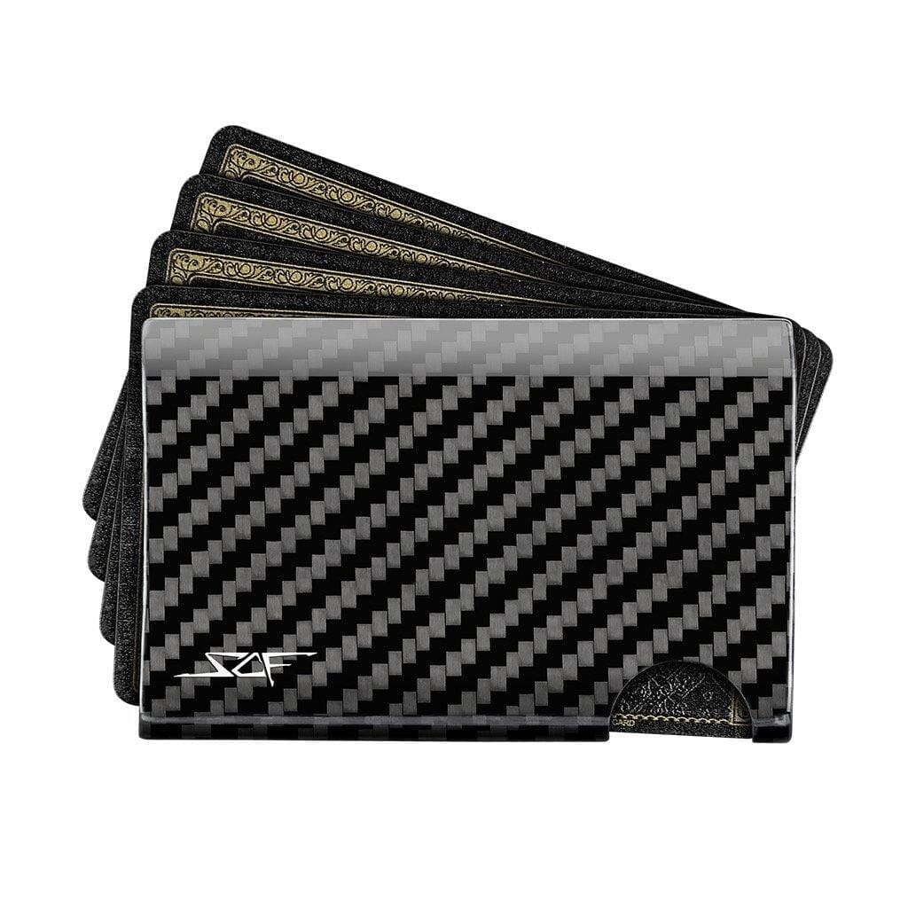 Real Carbon Fiber Cash & Card Slim Wallet & Key Organizer