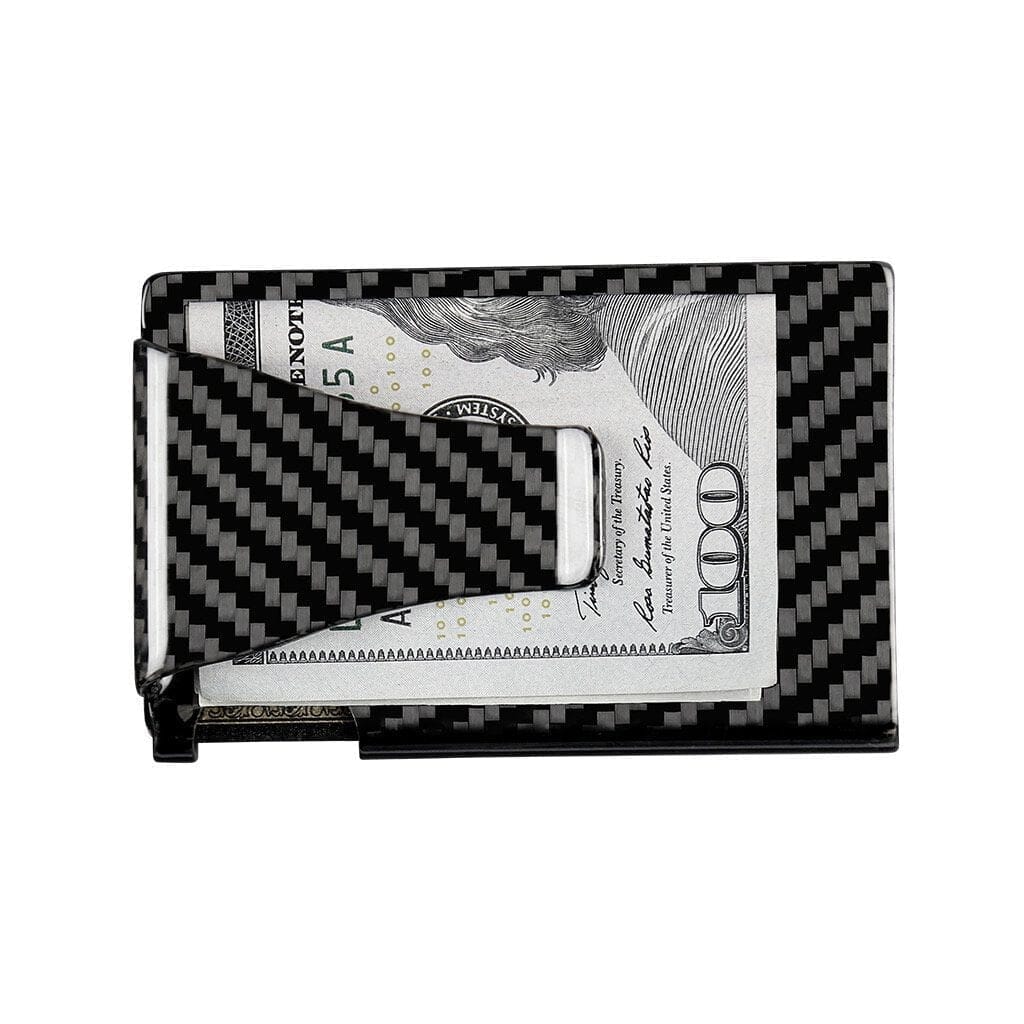Real Carbon Fiber Cash & Card Slim Wallet & Key Organizer